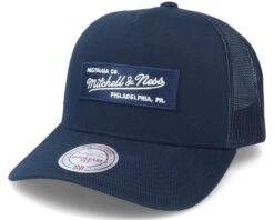Own Brand Box Logo Navy Trucker - Mitchell & Ness