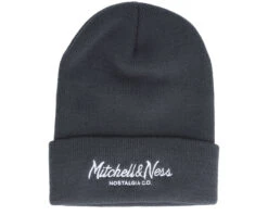 Pinscript Knit Charcoal Grey Cuff - Mitchell & Ness