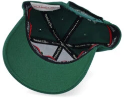 Branded Stacked Logo Dark Green Adjustable - Mitchell & Ness -Mitchell & Ness 194582956814 5