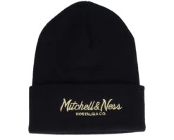 Pinscript Knit Black/Gold Cuff - Mitchell & Ness