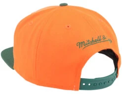 University Of Miami Jumbotron Ncaa Orange/Green Snapback - Mitchell & Ness -Mitchell & Ness 195563477984 3
