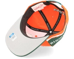 University Of Miami Jumbotron Ncaa Orange/Green Snapback - Mitchell & Ness -Mitchell & Ness 195563477984 5