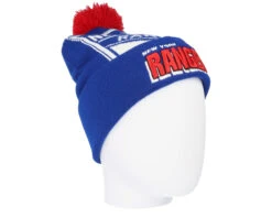 New York Rangers Punch Out Knit Blue Pom - Mitchell & Ness -Mitchell & Ness 195563581025 3