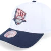 New Jersey Nets Team 2 Tone 2.0 Pro White/Navy Adjustable - Mitchell & Ness