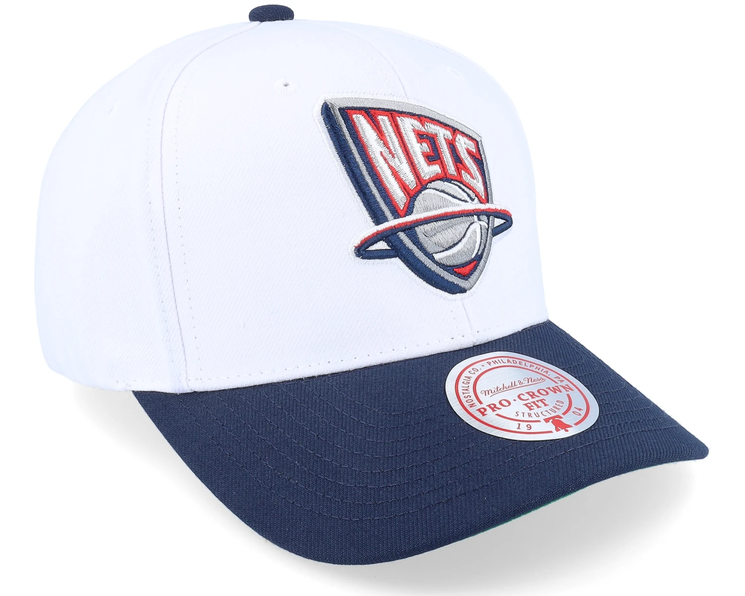 New Jersey Nets Team 2 Tone 2.0 Pro White/Navy Adjustable - Mitchell & Ness 2 New Jersey Nets Team 2 Tone 2.0 Pro White/Navy Adjustable - Mitchell & Ness - Image 2