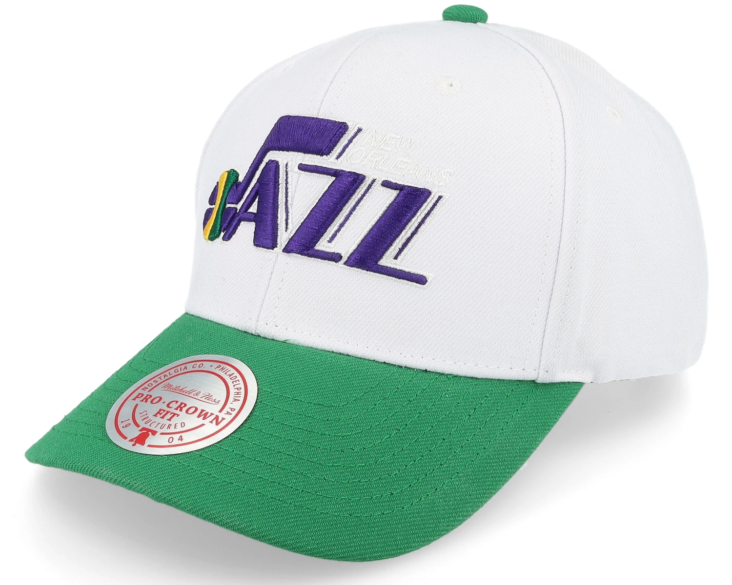 New Orleans Jazz Team 2 Tone 2.0 Pro White/Green Adjustable - Mitchell & Ness 1 New Orleans Jazz Team 2 Tone 2.0 Pro White/Green Adjustable - Mitchell & Ness