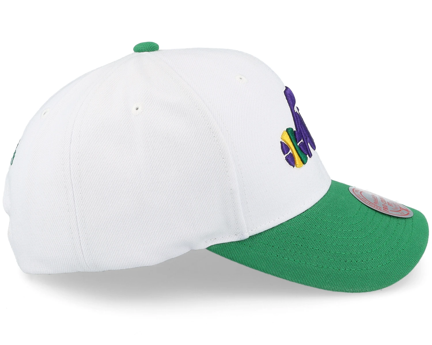 New Orleans Jazz Team 2 Tone 2.0 Pro White/Green Adjustable - Mitchell & Ness 4 New Orleans Jazz Team 2 Tone 2.0 Pro White/Green Adjustable - Mitchell & Ness - Image 4