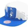 Duke University Paintbrush White/Blue Snapback - Mitchell & Ness