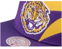 Louisiana State University Sharktooth Yellow/Purple Snapback - Mitchell & Ness -Mitchell & Ness 195563629673 6