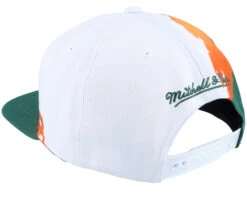 University Of Miami Paintbrush White/Green Snapback - Mitchell & Ness -Mitchell & Ness 195563794739 3