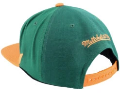 U. Of Miami Sharktooth Orange/Green Snapback - Mitchell & Ness -Mitchell & Ness 195563794760 3