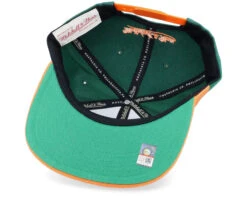 U. Of Miami Sharktooth Orange/Green Snapback - Mitchell & Ness -Mitchell & Ness 195563794760 5