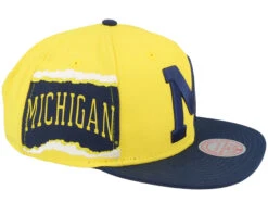 University Of Miami Jumbotron Ncaa Yellow/navy Snapback - Mitchell & Ness -Mitchell & Ness 195563795651 4