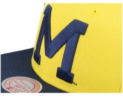 University Of Miami Jumbotron Ncaa Yellow/navy Snapback - Mitchell & Ness -Mitchell & Ness 195563795651 6