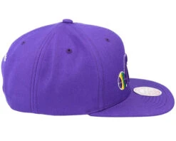 New Orleans Jazz Team Ground 2.0 Purple Snapback - Mitchell & Ness -Mitchell & Ness 195563837726 4