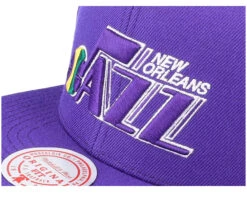New Orleans Jazz Team Ground 2.0 Purple Snapback - Mitchell & Ness -Mitchell & Ness 195563837726 6