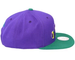 New Orleans Jazz Team 2 Tone Purple/Green Snapback - Mitchell & Ness -Mitchell & Ness 195563838860 4