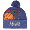 New York Knicks Freethrow Knit HWC Royal Pom - Mitchell & Ness