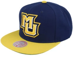 Marquette U Team 2 Tone 2.0 Navy/White Snapback - Mitchell & Ness
