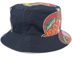 Seattle Supersonics NBA Cut Up Black Bucket - Mitchell & Ness -Mitchell & Ness 196294094082 4