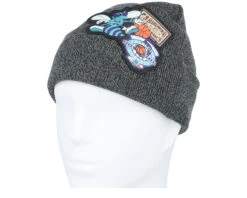 Charlotte Hornets XL Logo Patch Knit Heather Black Cuff - Mitchell & Ness -Mitchell & Ness 196294179154 3