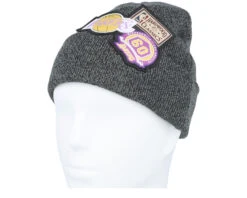 Los Angeles Lakers XL Logo Patch Knit Heather Black Cuff - Mitchell & Ness -Mitchell & Ness 196294179192 3