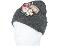Miami Heat XL Logo Patch Knit Heather Black Cuff - Mitchell & Ness -Mitchell & Ness 196294179208 3