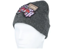 Toronto Raptors XL Logo Patch Knit Heather Black Cuff - Mitchell & Ness -Mitchell & Ness 196294179253 3
