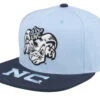 North Carolina Tar Heels Logo Bill Light Blue/Navy Snapback - Mitchell & Ness