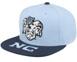 North Carolina Tar Heels Logo Bill Light Blue/Navy Snapback - Mitchell & Ness