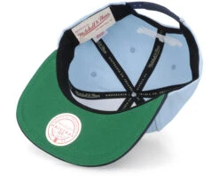 North Carolina Tar Heels Logo Bill Light Blue/Navy Snapback - Mitchell & Ness -Mitchell & Ness 196294180082 5