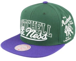 Own Brand Varsity Green/Purple Snapback - Mitchell & Ness