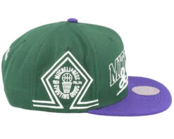Own Brand Varsity Green/Purple Snapback - Mitchell & Ness -Mitchell & Ness 196294373712 4