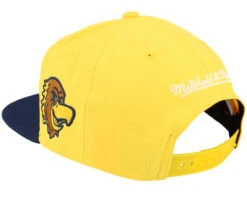 Marquette University Half & Half Navy/Yellow Snapback - Mitchell & Ness -Mitchell & Ness 196294433867 3