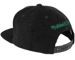 Boston Celtics Cord Script Black Snapback - Mitchell & Ness -Mitchell & Ness 196294435076 3
