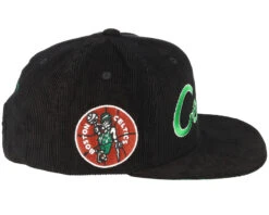 Boston Celtics Cord Script Black Snapback - Mitchell & Ness -Mitchell & Ness 196294435076 4