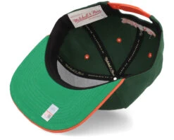 University Of Miami Monument Green/Orange Snapback - Mitchell & Ness -Mitchell & Ness 196294554845 5