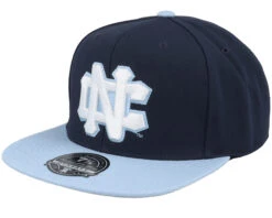 North Carolina Tar Heels Core Side Navy Fitted - Mitchell & Ness