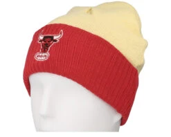 Chicago Bulls Side Patch Knit Off White/Red Cuff - Mitchell & Ness -Mitchell & Ness 196294633243 3
