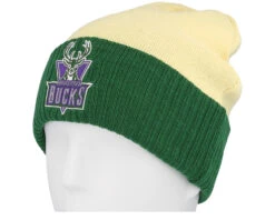 Milwaukee Bucks Side Patch Knit Off White/Green Cuff - Mitchell & Ness -Mitchell & Ness 196294633304 3