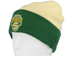 Seattle Supersonics Side Patch Knit Off White/Green Cuff - Mitchell & Ness -Mitchell & Ness 196294633359 3