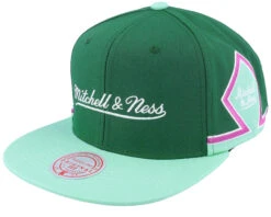 Pinscript Diamond Green Snapback - Mitchell & Ness