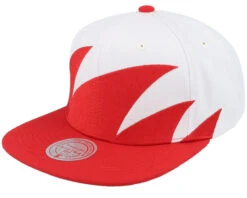 Sharktooth Scarlet/White Snapback - Mitchell & Ness