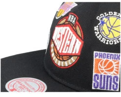 NBA West All Over Conference Deadstock Black Snapback - Mitchell & Ness -Mitchell & Ness 196294670439 6