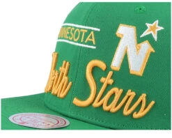 Minnesota North Stars Retro Lock Up Green Snapback - Mitchell & Ness -Mitchell & Ness 196294848586 6