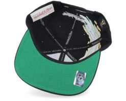 Minnesota North Stars Vintage Paintbrush Black Snapback - Mitchell & Ness -Mitchell & Ness 196294848616 5