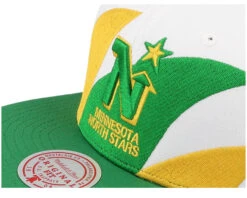 Minnesota North Stars Vintage Sharktooth White Snapback - Mitchell & Ness -Mitchell & Ness 196294848623 6