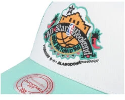 1996 San Antonio All Star Weekend White/Teal Trucker - Mitchell & Ness -Mitchell & Ness 196294869024 6