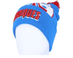 Quebec Nordiques Punch Out Knit Blue Pom - Mitchell & Ness -Mitchell & Ness 196294941768 3