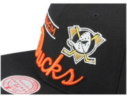 Anaheim Ducks Retro Lock Up Black Snapback - Mitchell & Ness -Mitchell & Ness 196294995785 6